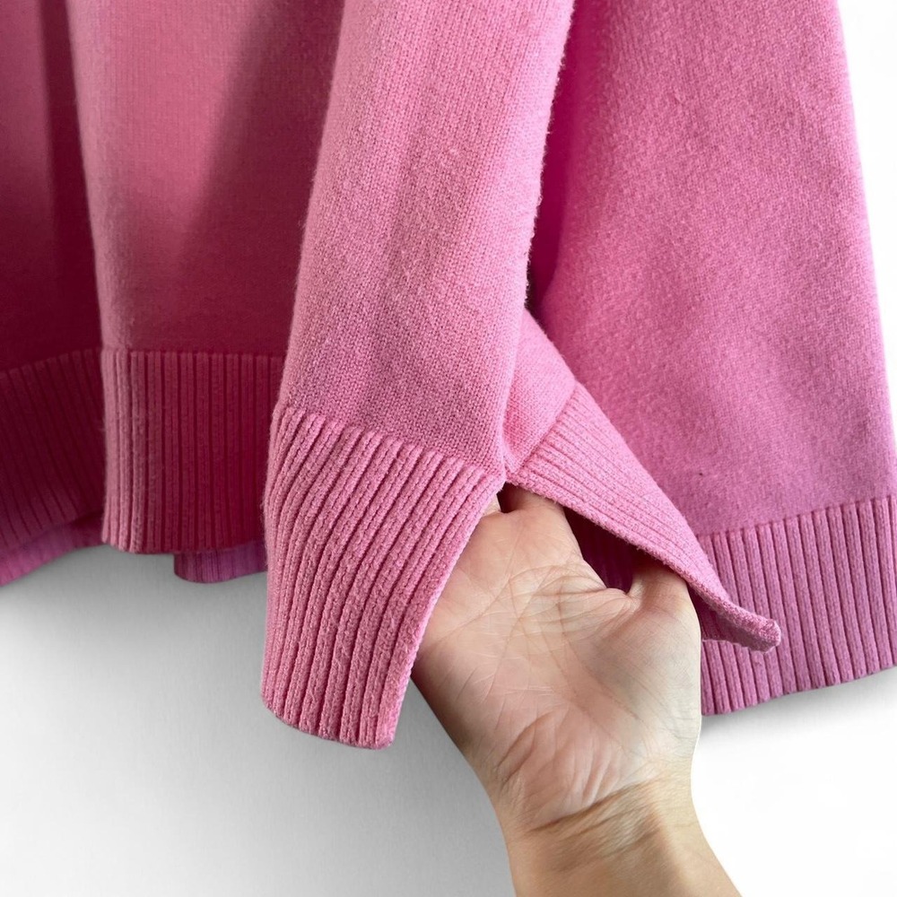 Zara 1/4 Zip Pink Pullover Sweater Women's L - Picture 3 of 8